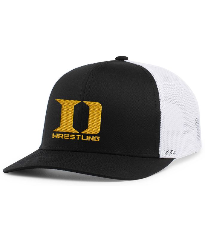 Trucker Snapback Cap - Black/White