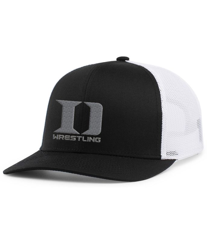 Trucker Snapback Cap - Black/White