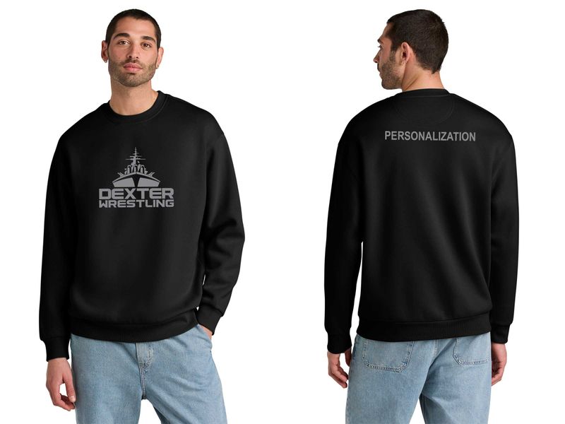 District V.I.T. Heavyweight Fleece Crew- Black