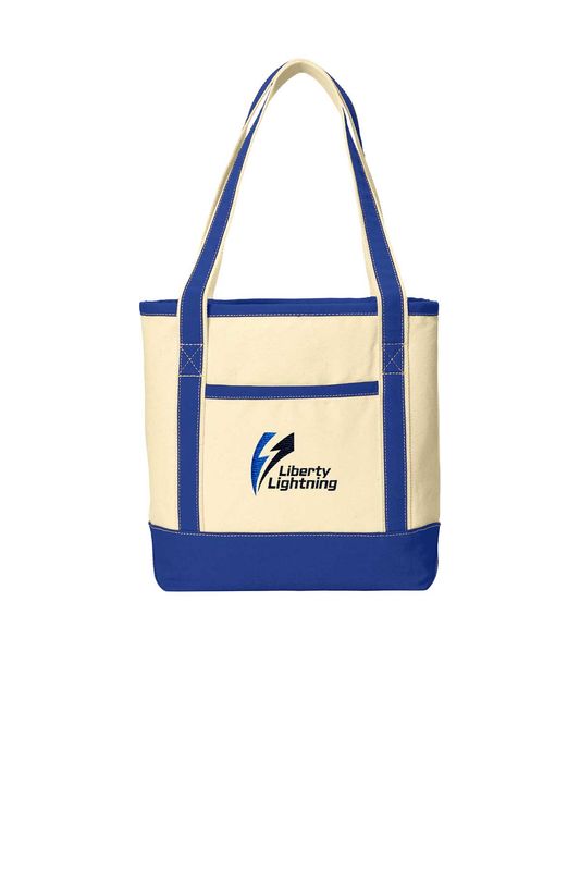 Port Authority Medium Cotton Canvas Boat Tote- Royal
