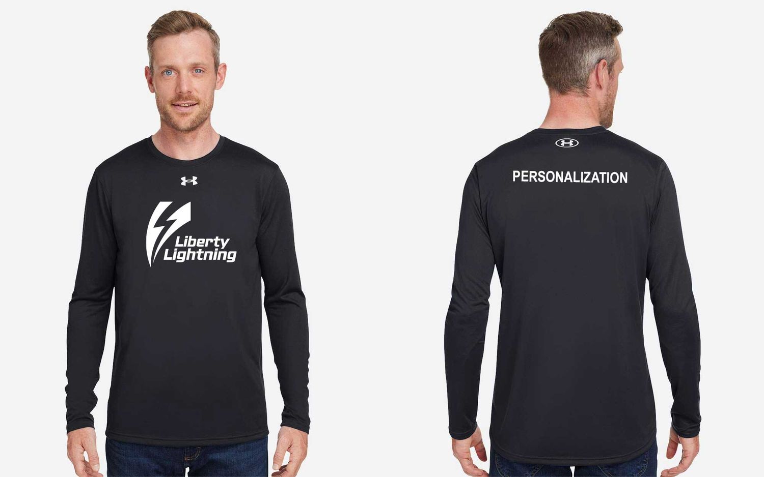 Under Amour Men's Team Tech Long Sleeve T-Shirt - Black, White, Royal