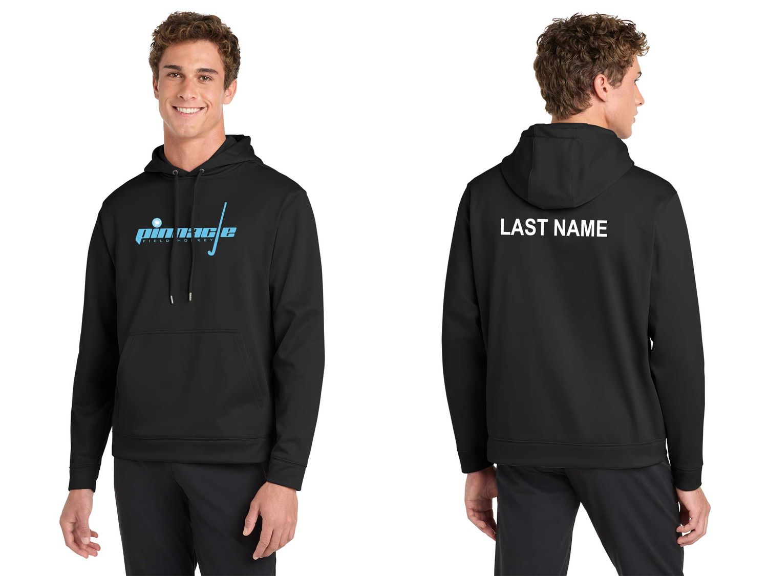 Adult Performance Hooded Sweatshirt- Silver, White, Black