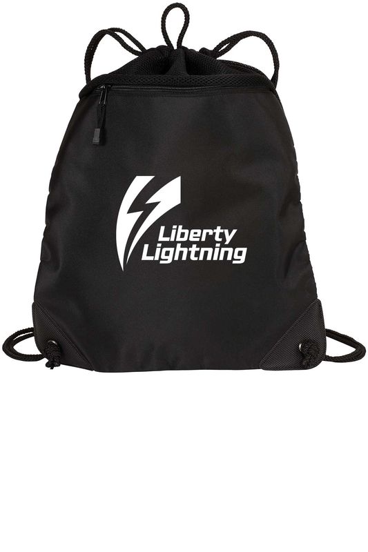 Port Authority Cinch Pack with Mesh Trim- Royal, Black