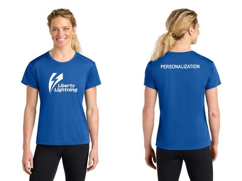 A4 Women’s Cooling Performance Short Sleeve Tee- Royal, White