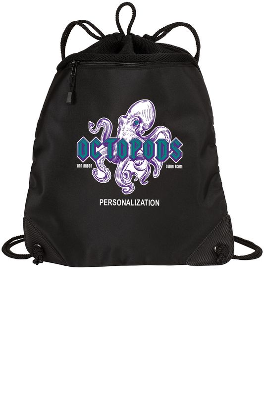 Port Authority Cinch Pack with Mesh Trim- Black