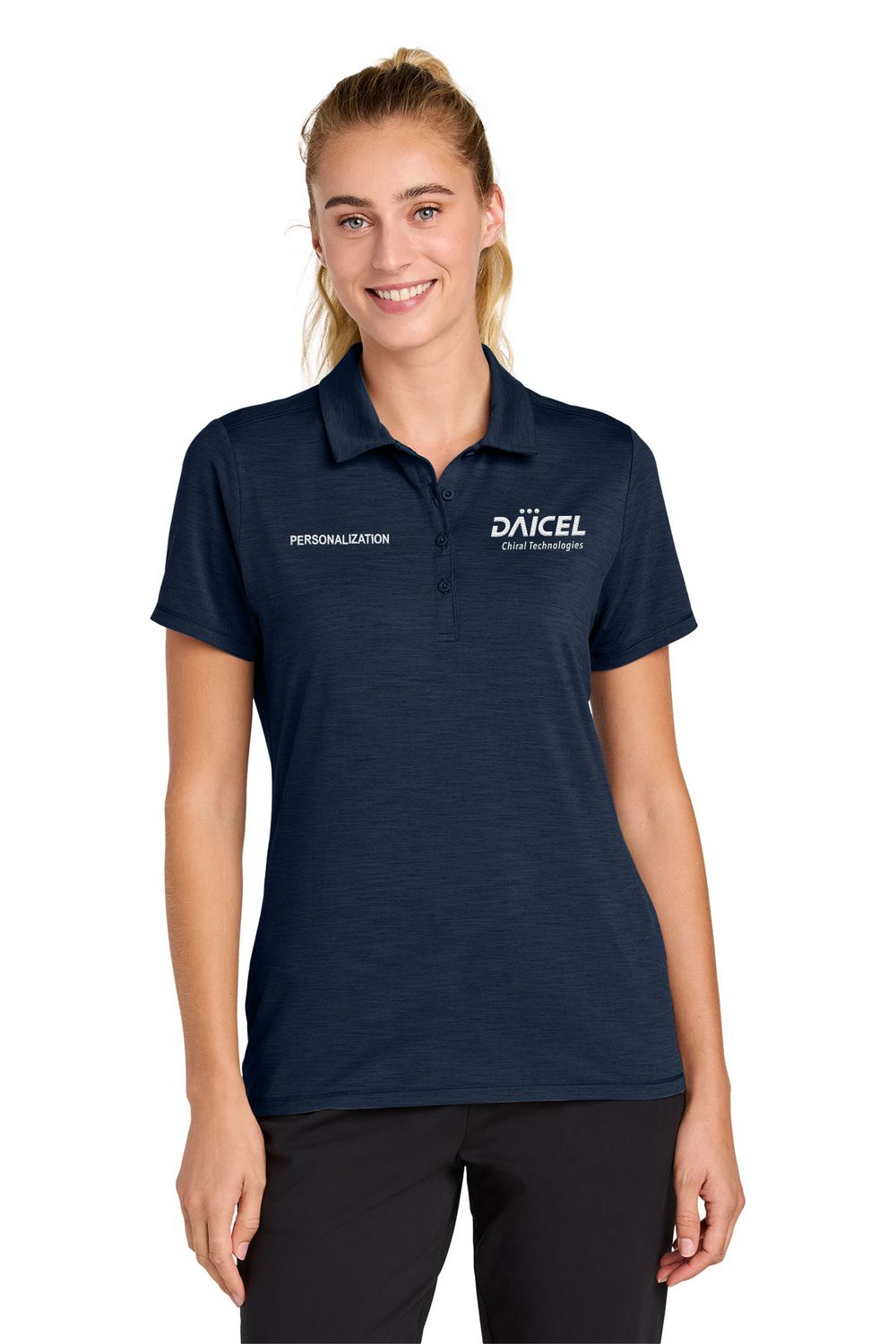 Sport-Tek Women’s Versa Polo - Shadow Grey, True Navy