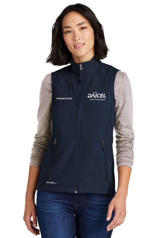 Eddie Bauer Women's Stretch Soft Shell Vest- Navy, Iron Gate