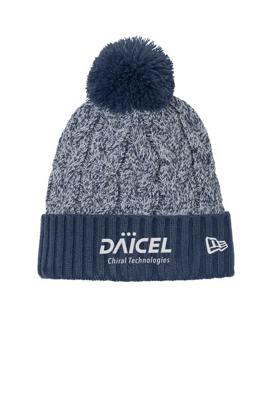 New Era Marled Knit Pom Beanie- Navy