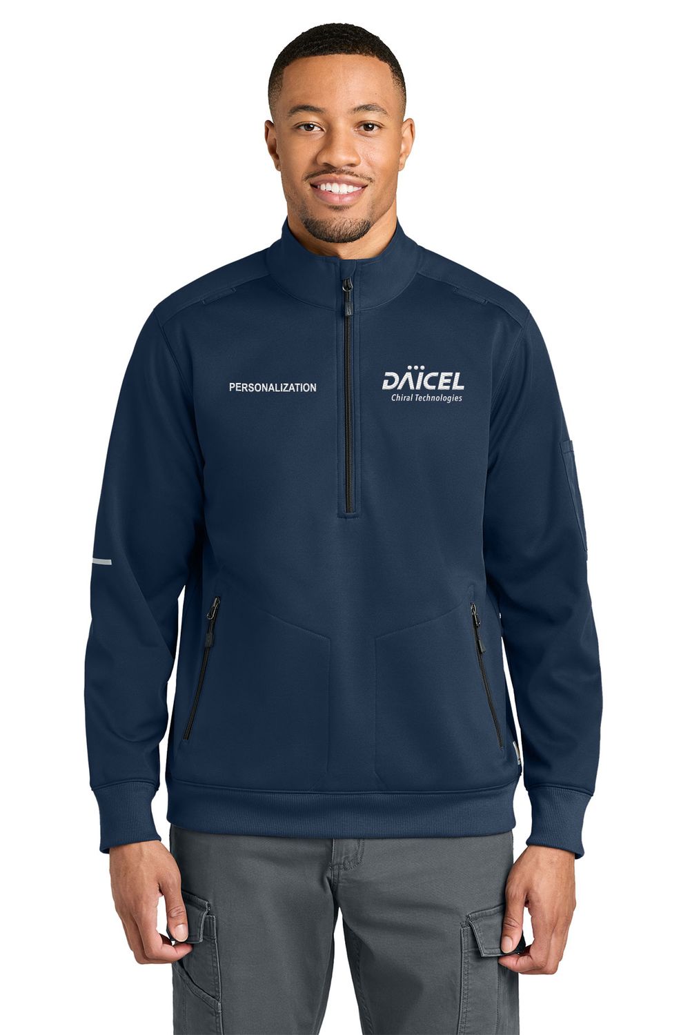 Carhartt 1/2-Zip Mid-Layer- Navy, Pewter Carhartt 1/2-Zip Mid-Layer- Navy, Pewter