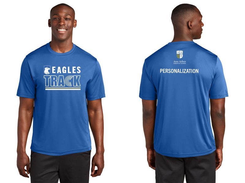 Track Warm Up Shirt: Short Sleeve Performance (Adult & Youth sizes)- Royal