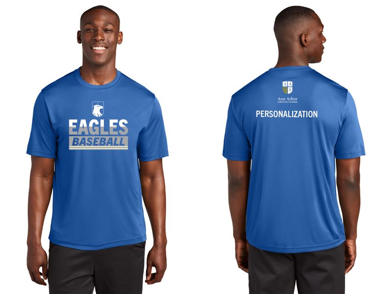 Baseball Warm Up Shirt: Short Sleeve Performance (Adult & Youth sizes)- Royal