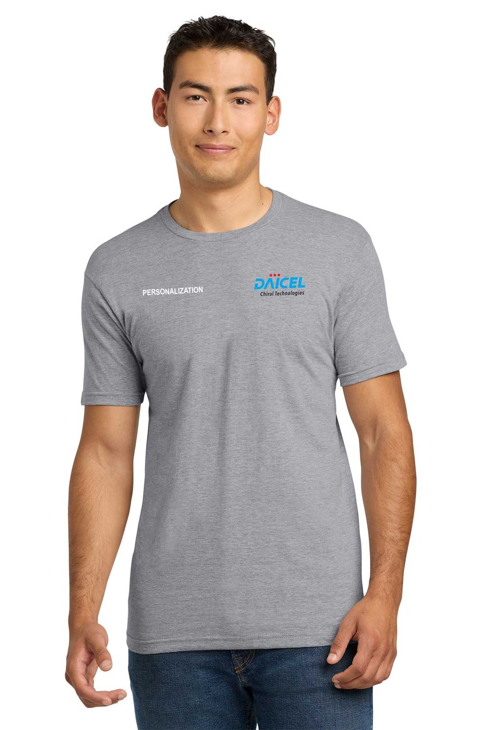 Men's Soft Cotton Blend Tee (Extended sizes available) - Navy, Heather Grey