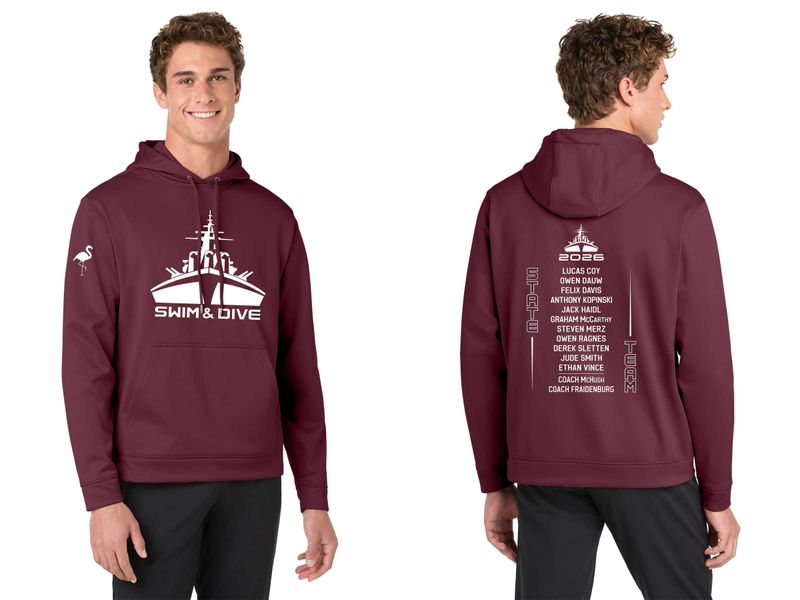 Sport-Tek Sport-Wick Hooded Pullover- Maroon