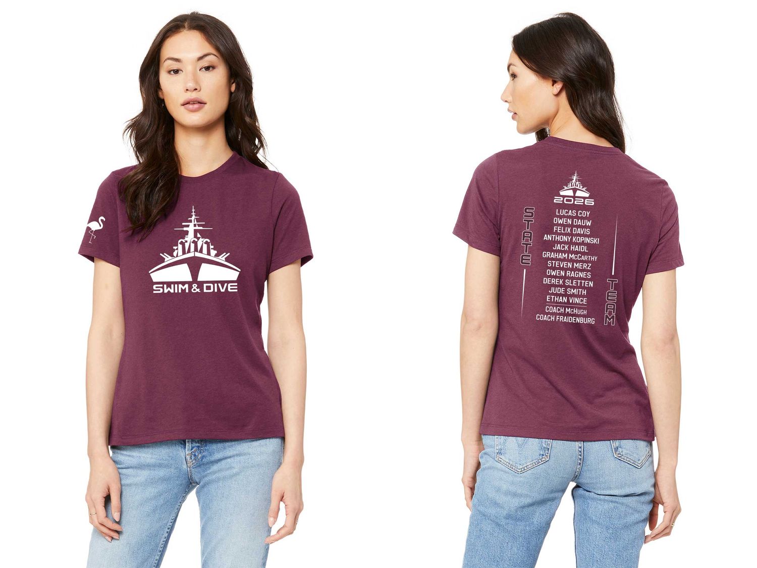 Bella & Canvas Women's Soft Cotton Blend T-Shirt- Maroon Bella & Canvas Women's Soft Cotton Blend T-Shirt- Maroon