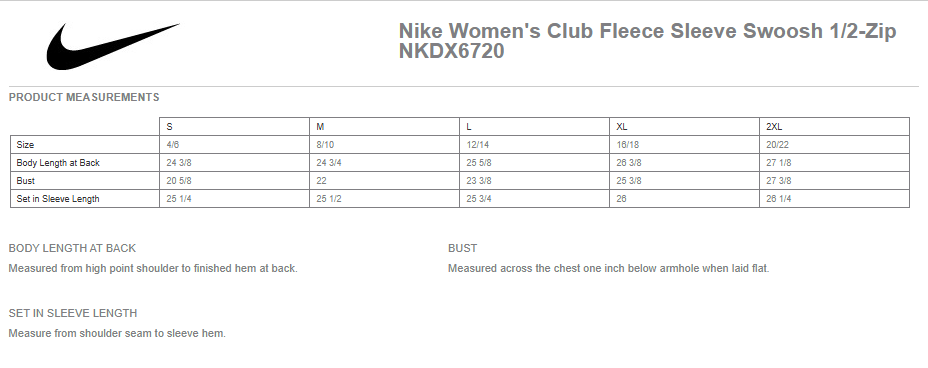 Nike Ladies Club Fleece Sleeve Swoosh 1/2-Zip- Black, Dark Grey Heather, White