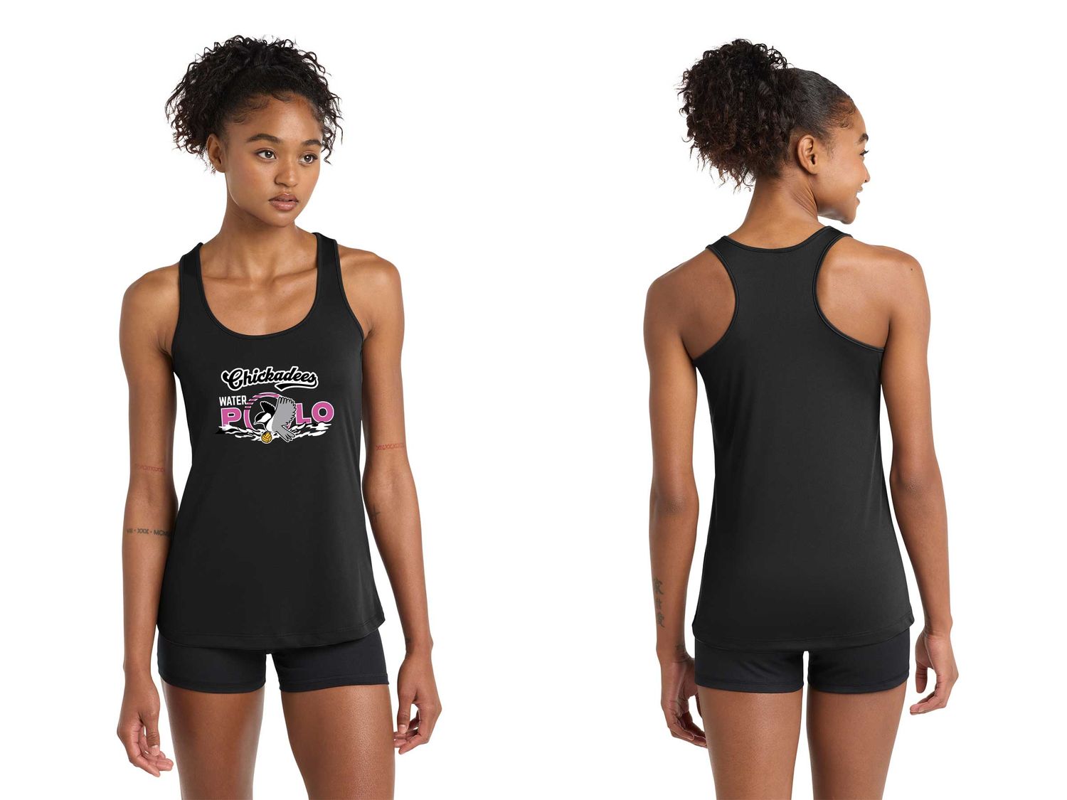 Ladies Sport-Tek Performance Racerback Tank- Black, White