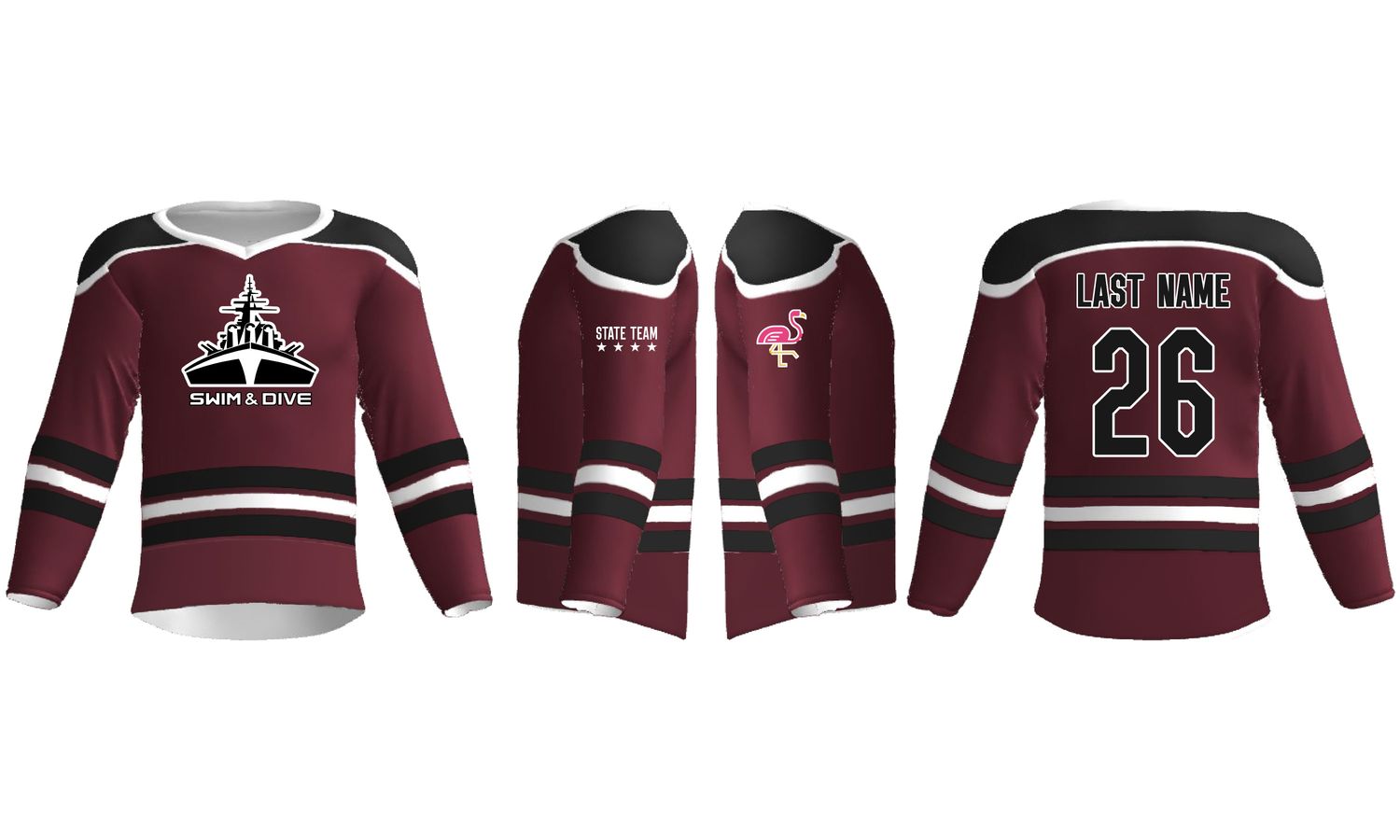 State Team Champro Hockey Jersey- Maroon