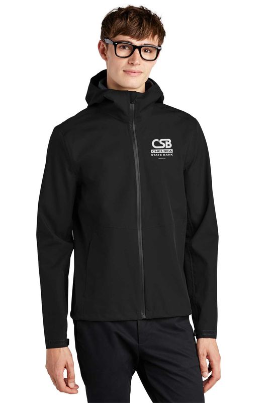 NEW Mercer+Mettle Waterproof Rain Shell - Deep Black, Anchor Grey