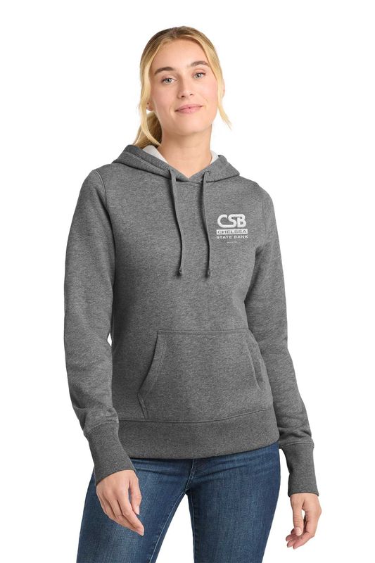 NEW Ladie's Pullover Hooded Sweatshirt- Black, Vintage Heather  **Only to be worn on Saturdays**