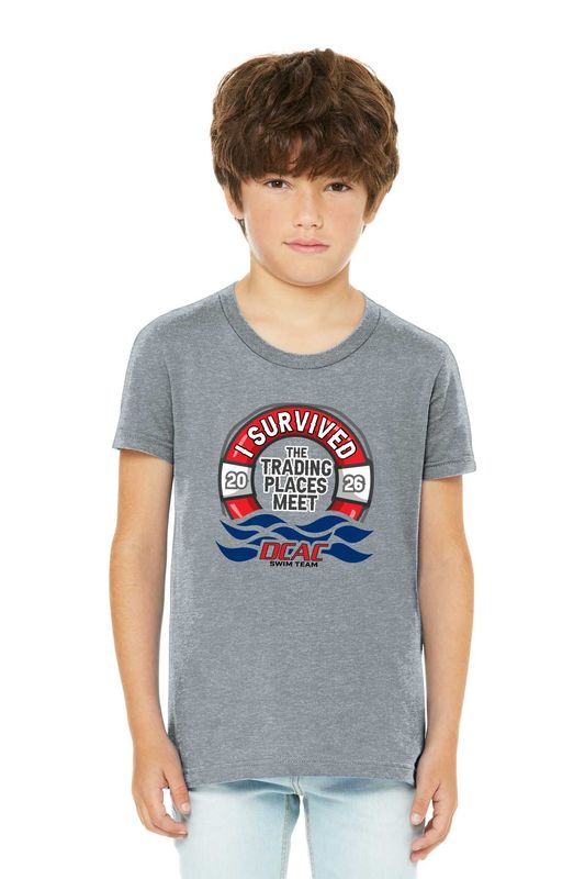 Bella and Canvas Youth CVC Heathered Short Sleeve Tee- Athletic Heather