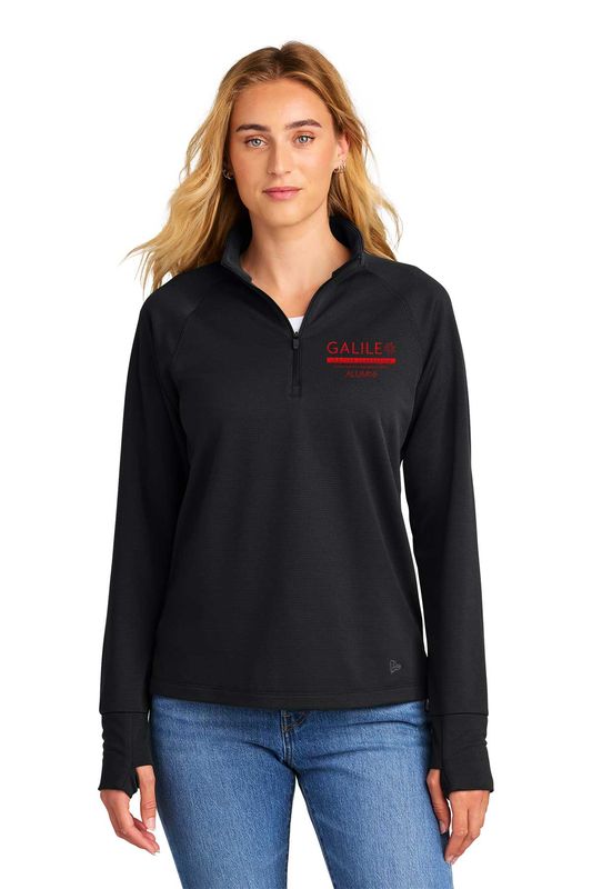 NEW New Era Women’s Stand Out 1/4-Zip- Black, Graphite