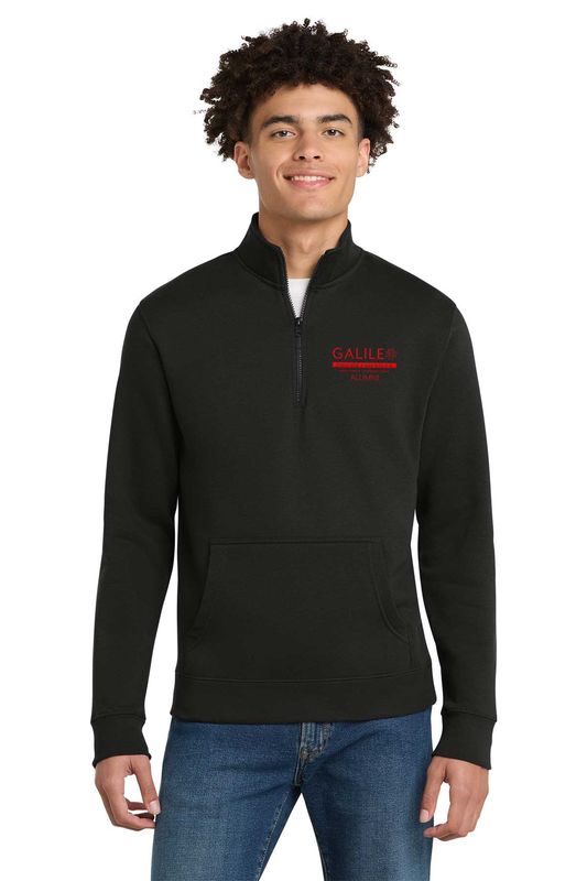 NEW District V.I.T. Fleece 1/4-Zip- Black, Charcoal