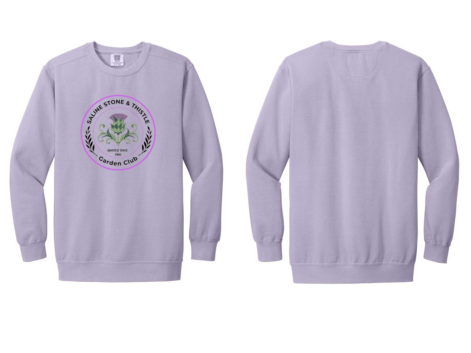 Comfort Colors Ring Spun Crewneck Sweatshirt- Orchid, Pepper, Yellow