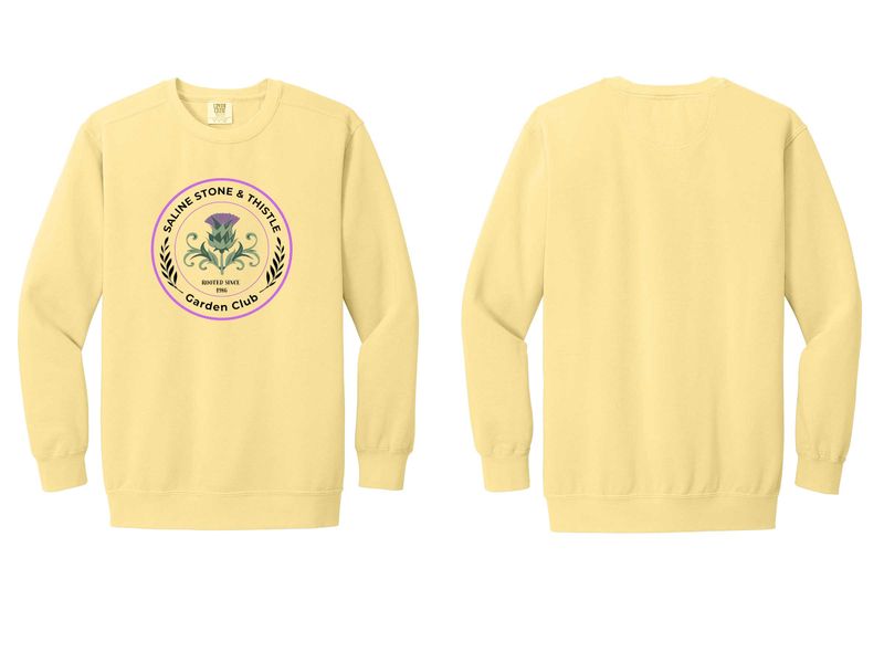 Comfort Colors Ring Spun Crewneck Sweatshirt- Orchid, Pepper, Yellow