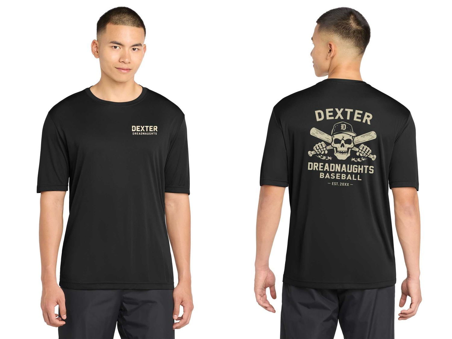 NEW DREADS BASEBALL T- Adult Short Sleeve Performance T-Shirt- Black