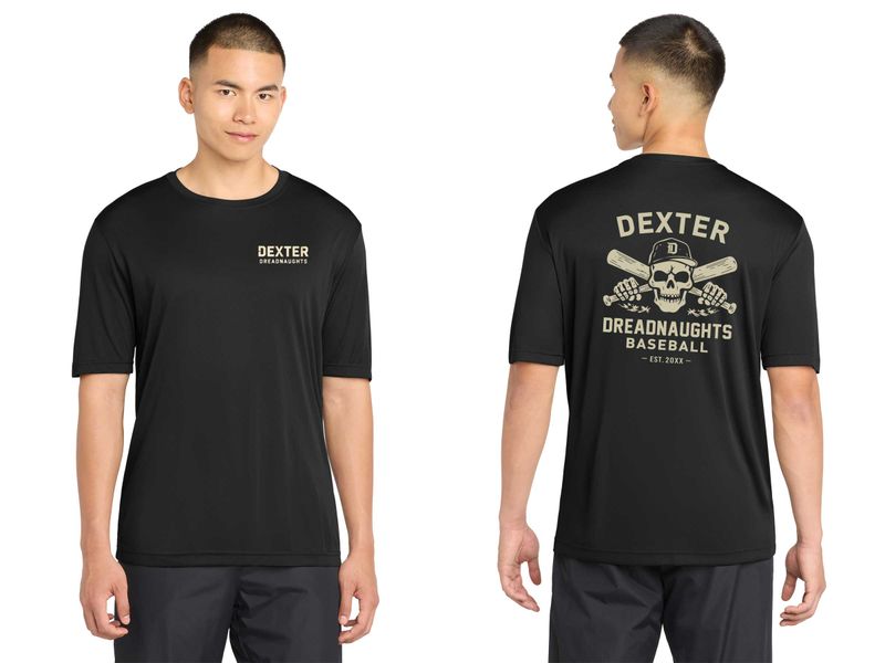 NEW DREADS BASEBALL T- Adult Short Sleeve Performance T-Shirt- Black