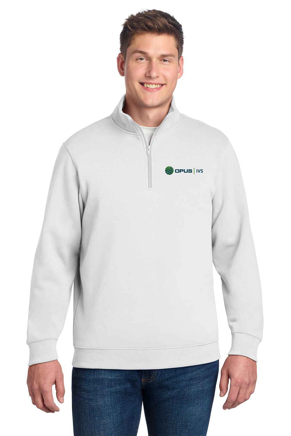 Sport-Tek 1/4-Zip Sweatshirt- Black, Athletic Heather, White