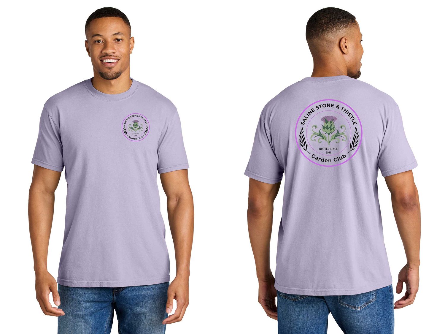 Comfort Colors Heavyweight Ring Spun Tee - Orchid, Black