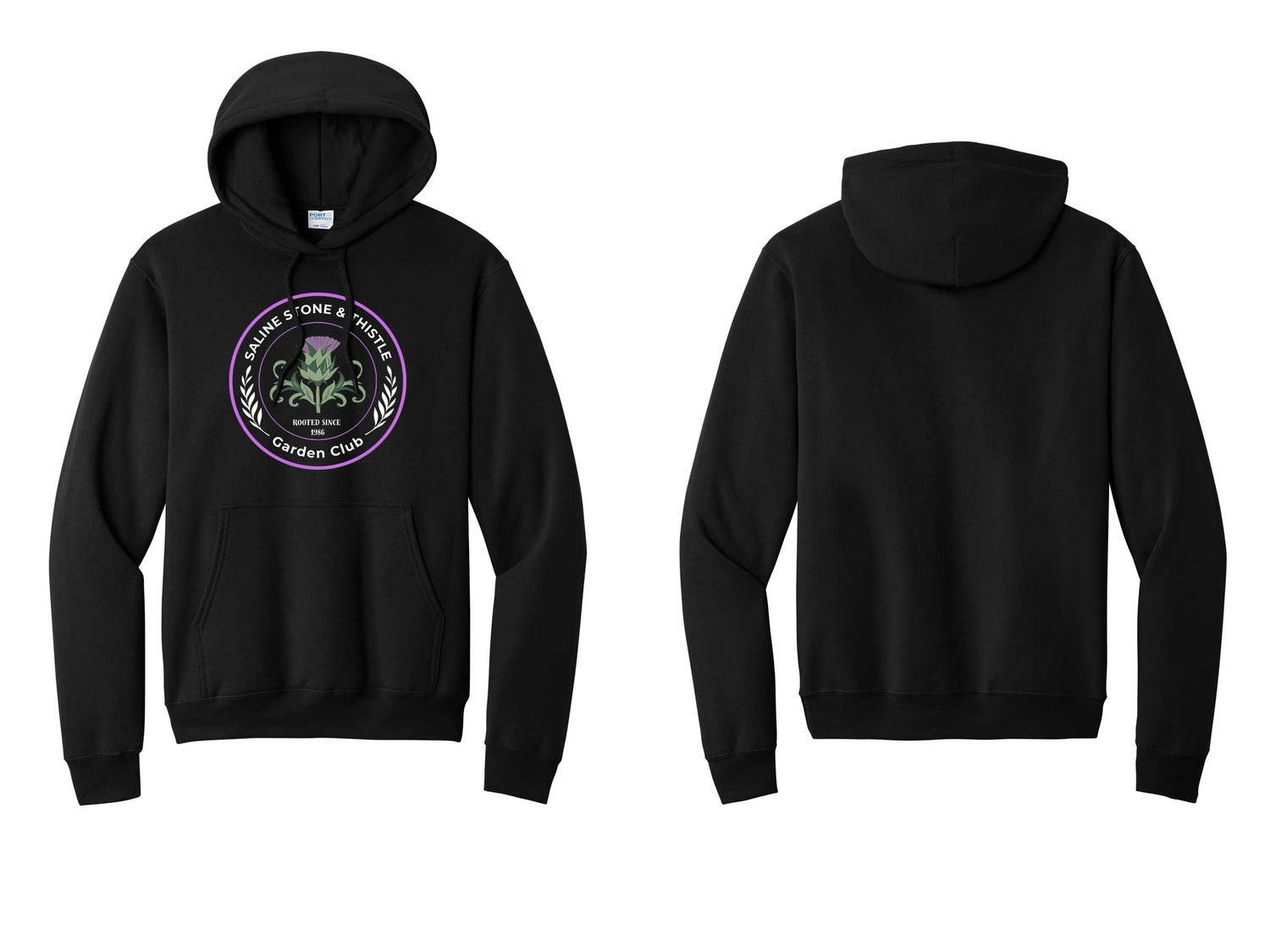 Port & Co Unisex Fleece Pullover Hooded Sweatshirt -Lavender, Black, Yellow Port & Co Unisex Fleece Pullover Hooded Sweatshirt -Lavender, Black, Yellow