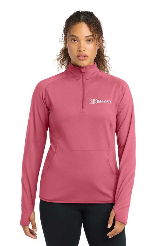 Ladies Performance 1/4 Zip -Heather Grey, Navy, Black, Forest, Deep Red, Dusty Rose, Iris Purple