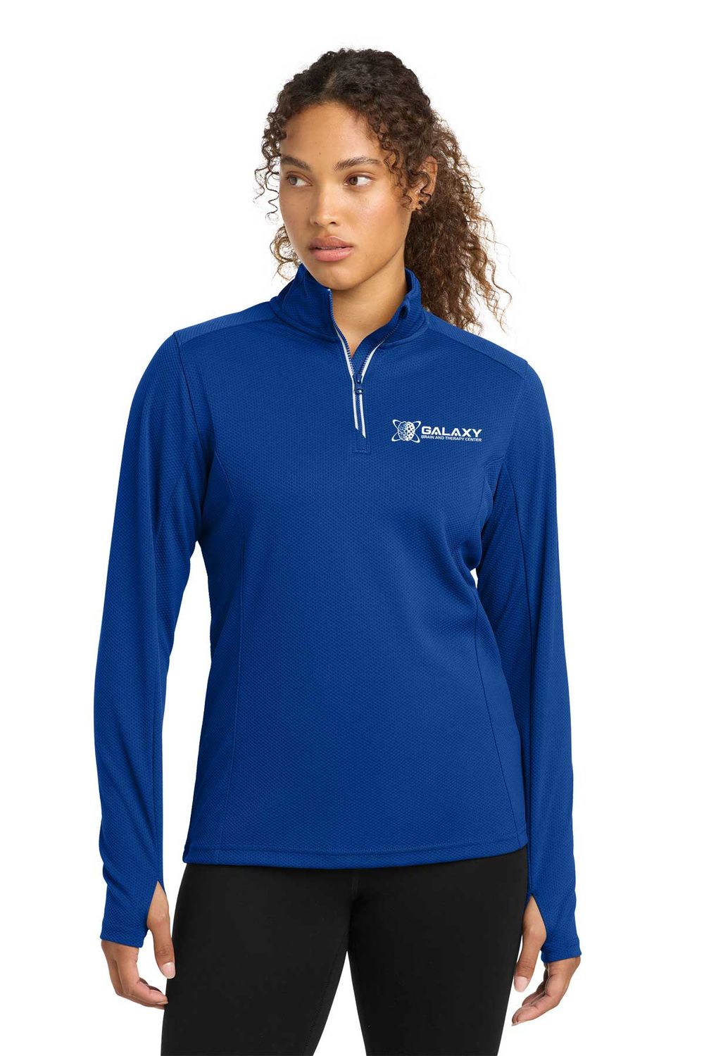 Ladies Sport Tek Textured 1/4-Zip Pullover - Royal, Iron Grey, Black, Navy, Red