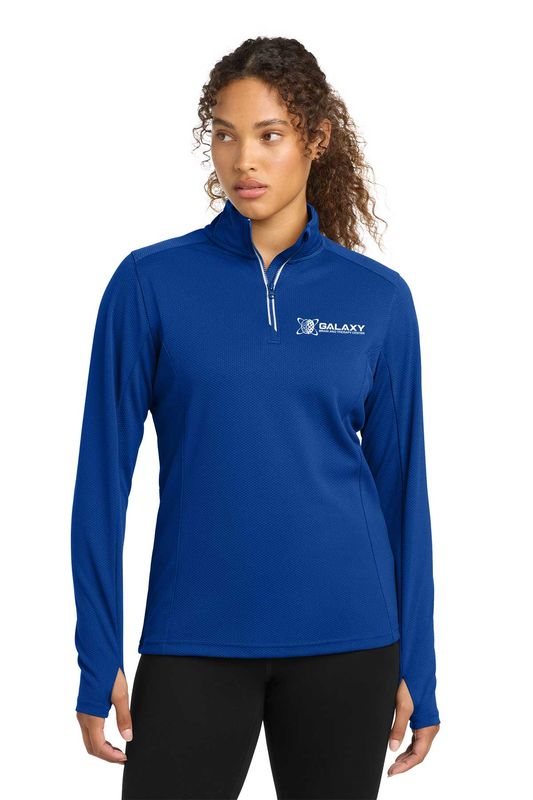 Ladies Sport Tek Textured 1/4-Zip Pullover - Royal, Iron Grey, Black, Navy, Red
