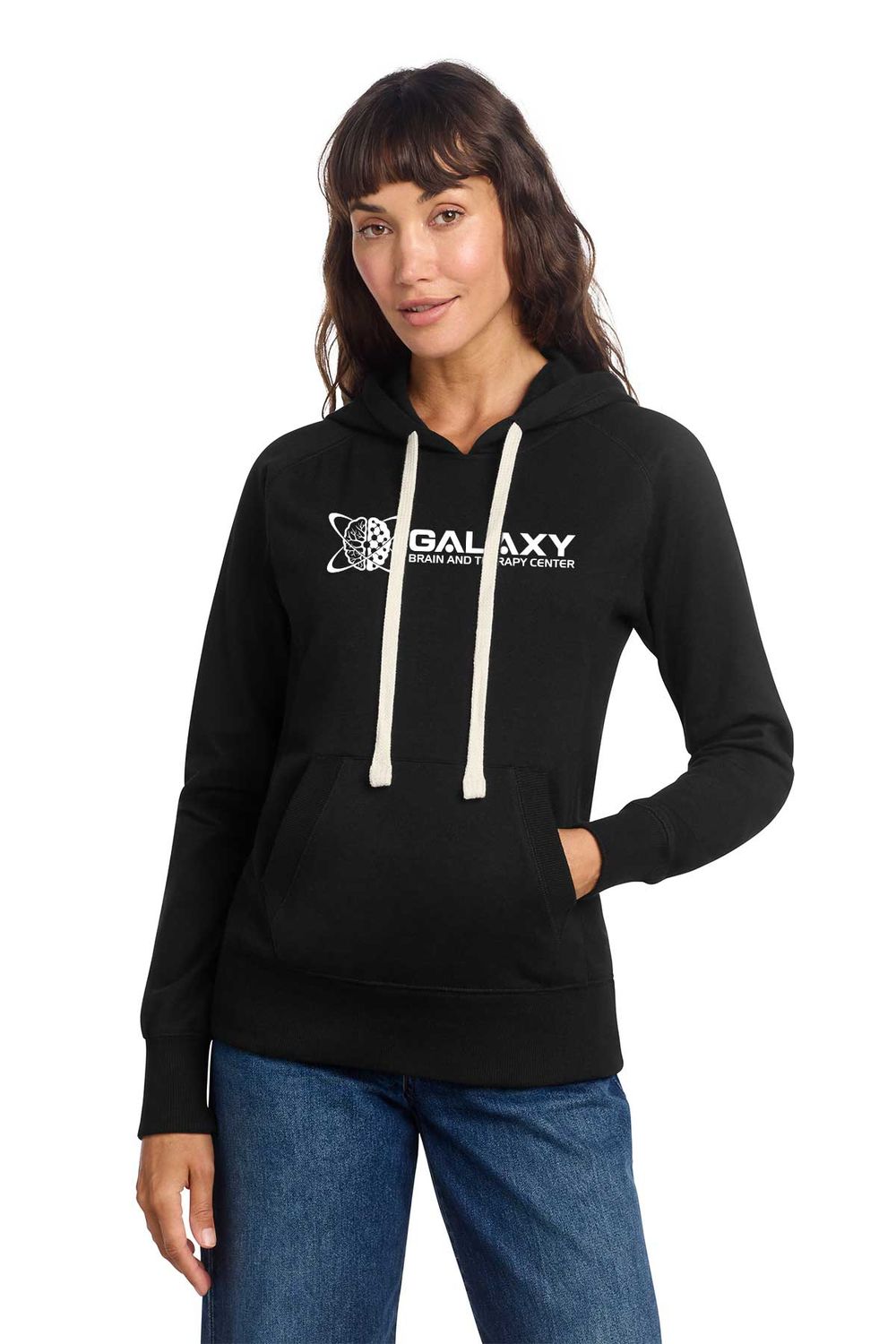 District Women's Re-Fleece Hoodie-Black, Navy, Charcoal, Light Grey