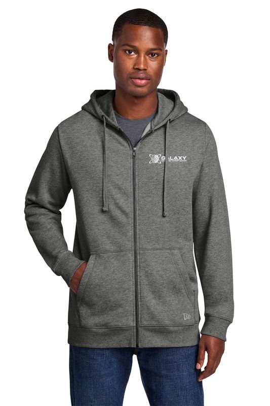 New Era Comeback Fleece Full-Zip Hoodie- Black, Athletic Grey, Navy, Dark Grey