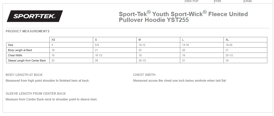 Sport-Tek Youth Sport-Wick Fleece United Pullover Hoodie- Maroon/White, Black/White