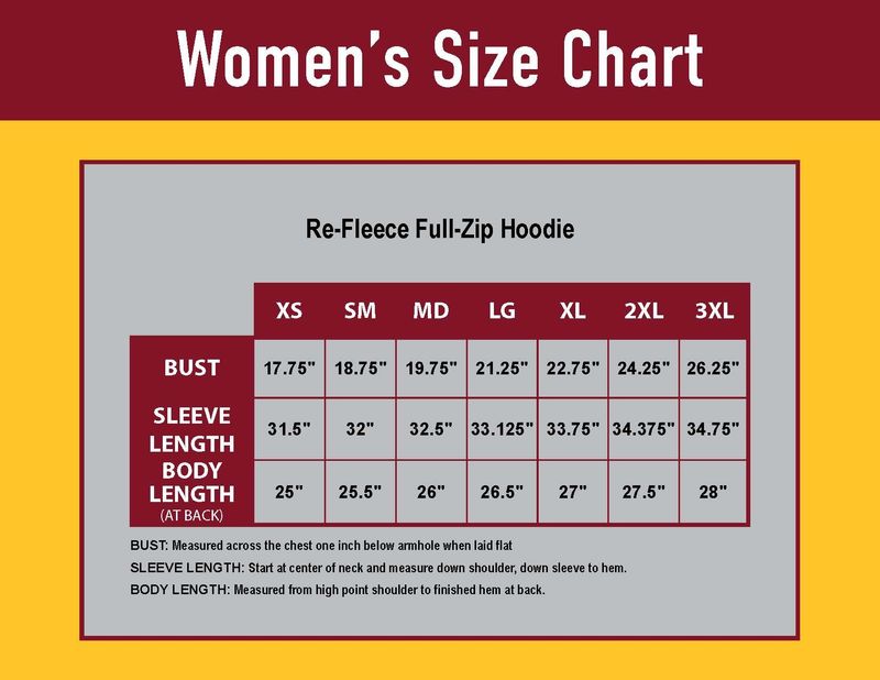 District Women's Re-Fleece Full-Zip Hoodie- Black, Maroon