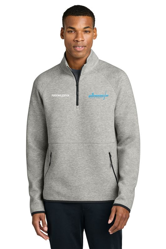 Sport-Tek Phenom 1/4-Zip- Athletic Heather, Black