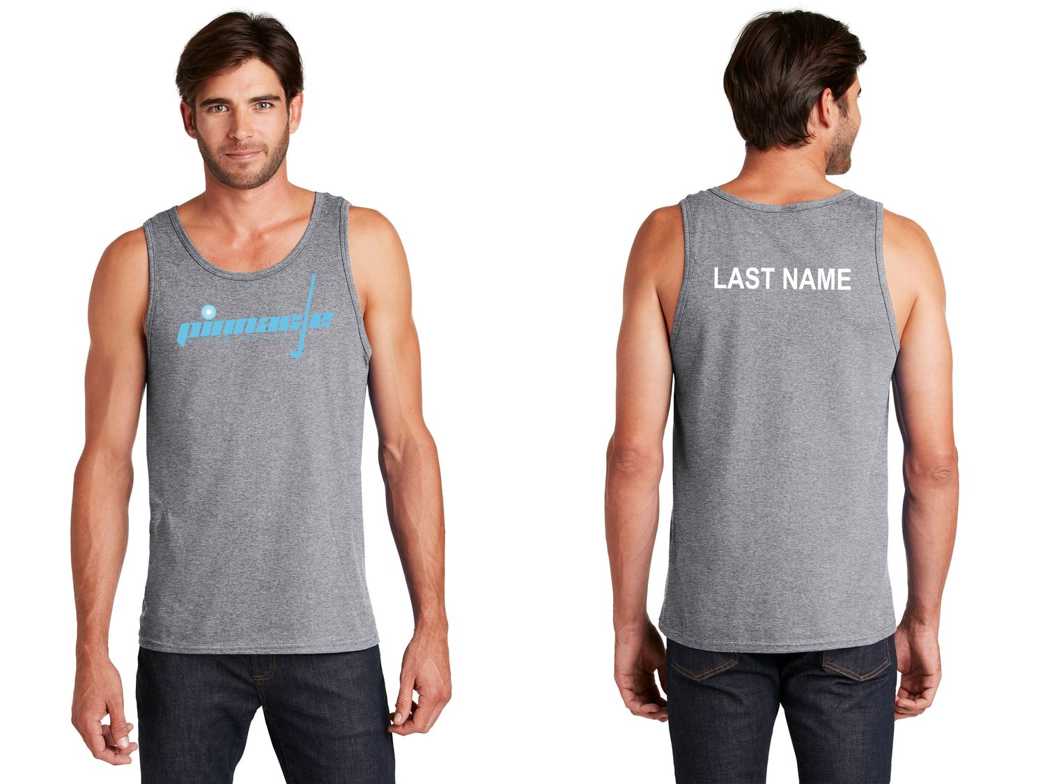 Unisex Cotton Tank- Heather Grey, White, Black