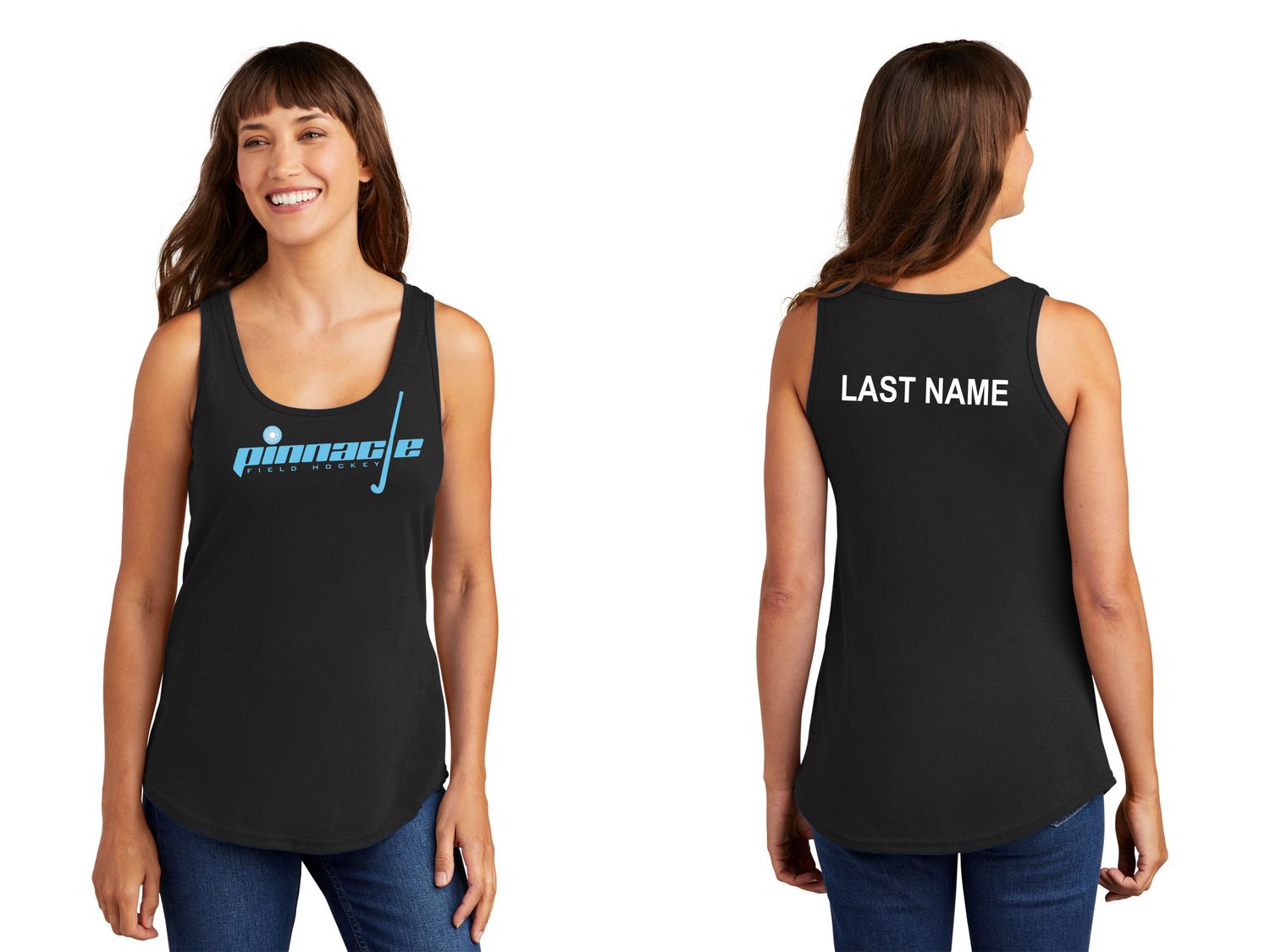 Ladie's Core Cotton Tank Top- Black, Athletic Heather, White