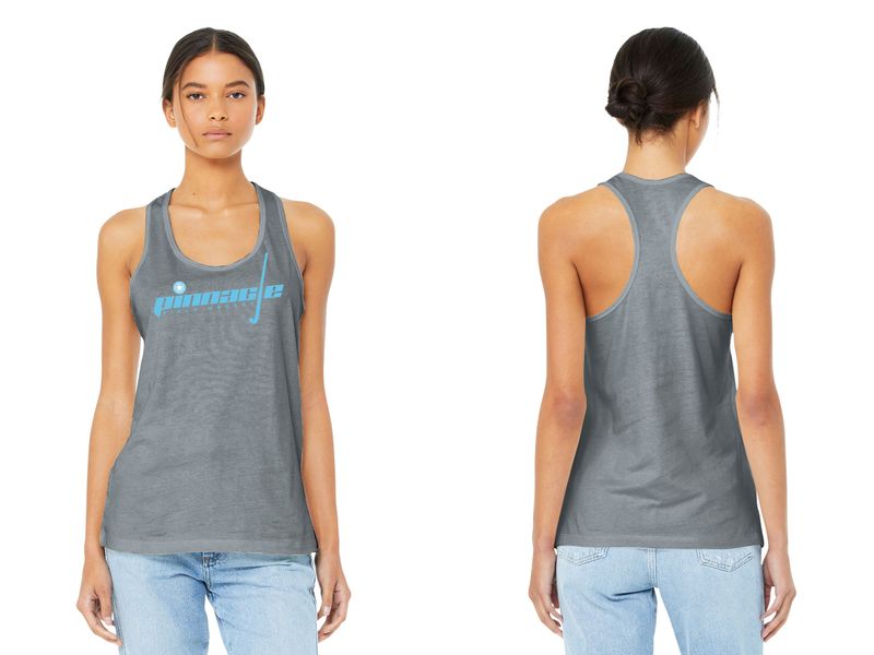 Women's Jersey Racerback Tank- Athletic Heather, Black, White