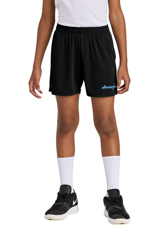 Sport-Tek Youth PosiCharge Competitor 5” Pocketed Short- Black, Silver