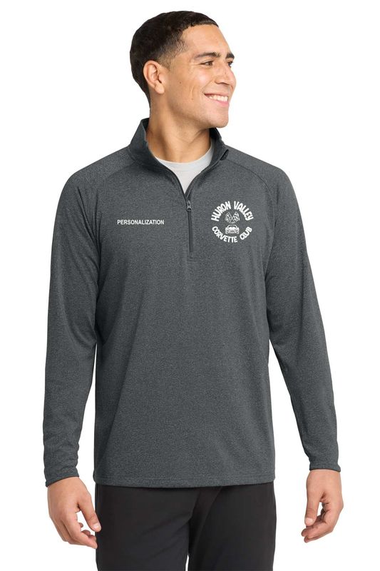 Sport Tek Adult Men's Stretch 1/4 Zip-Black, Heather Grey, True Red, White, True Navy