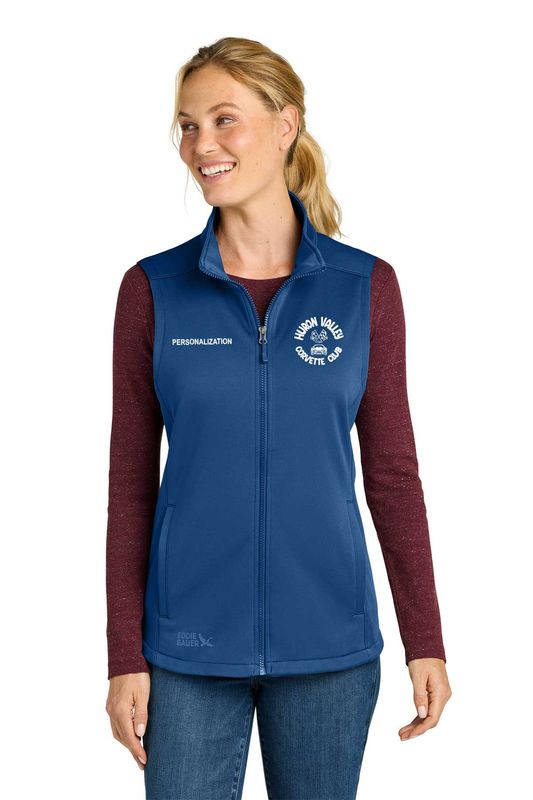 Eddie Bauer Women’s Smooth Mid Layer Fleece Vest- Navy, Black, Cobalt Blue, Iron Gate