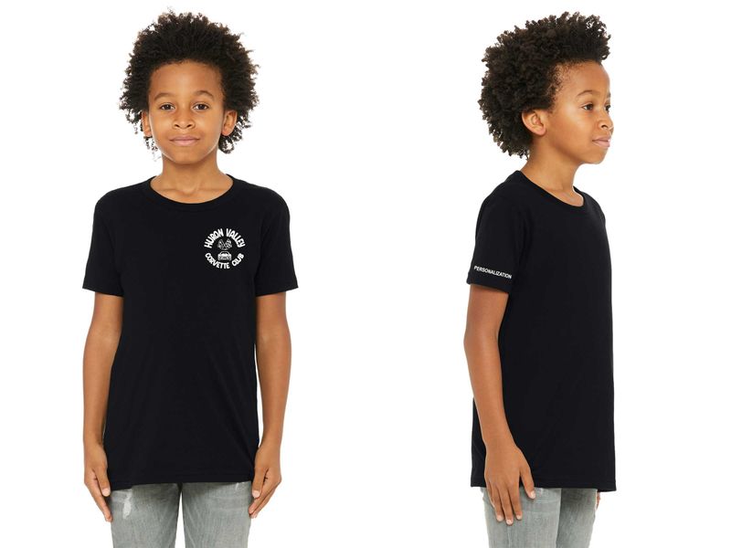Youth Bella & Canvas Short Sleeve Tee -Black, White, Navy, Red, Storm
