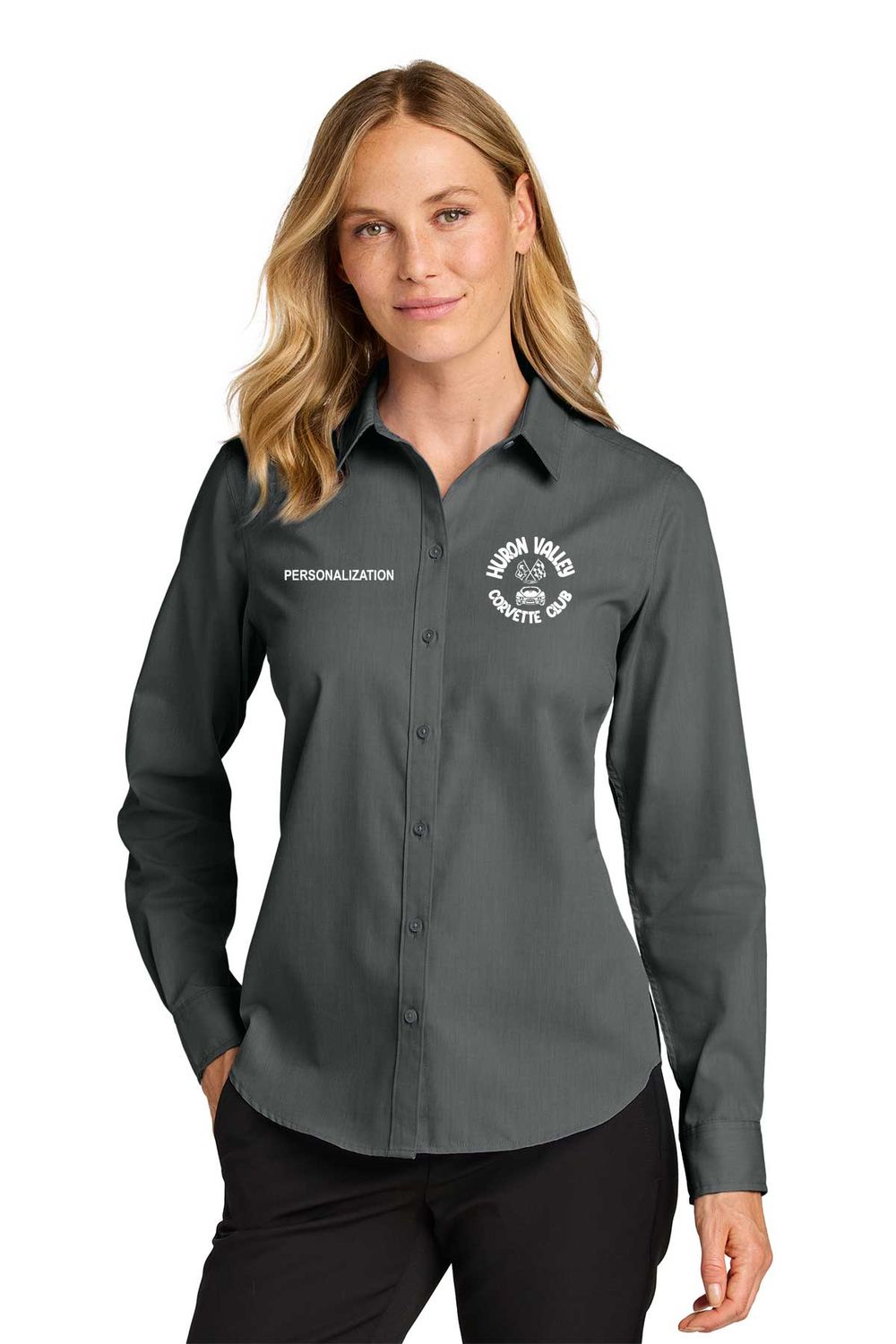 Port Authority Women’s Long Sleeve Nailhead Easy Care Shirt- Deep Black, Swiss Blue, White Port Authority Women’s Long Sleeve Nailhead Easy Care Shirt- Deep Black, Swiss Blue, White