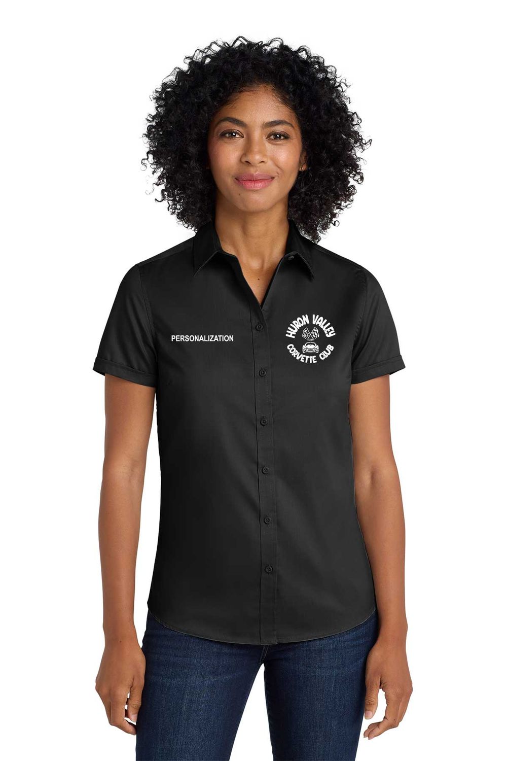 Women's Superpro Twill Short Sleeve Shirt- Royal, Black, Dark Grey, Steel Grey, White Women's Superpro Twill Short Sleeve Shirt- Royal, Black, Dark Grey, Steel Grey, White